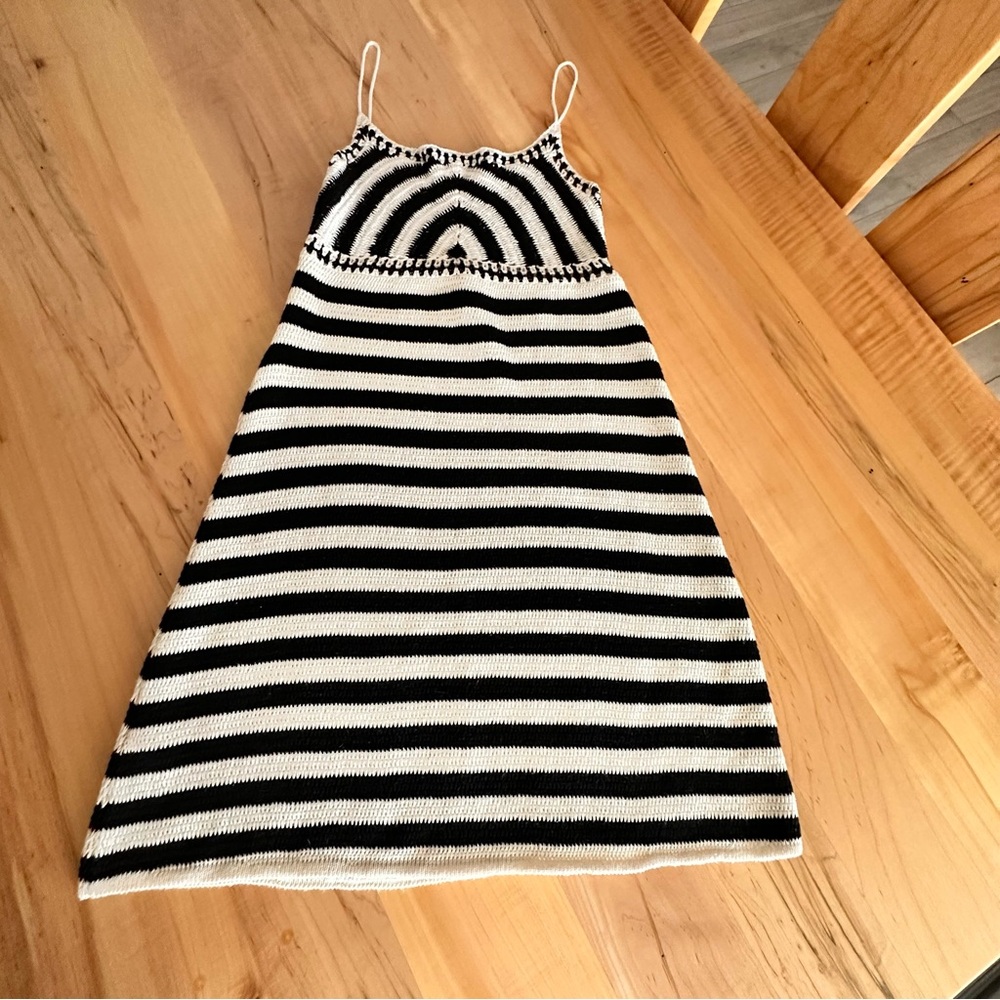 ZARA crochet knit dress S - Picture 2 of 5